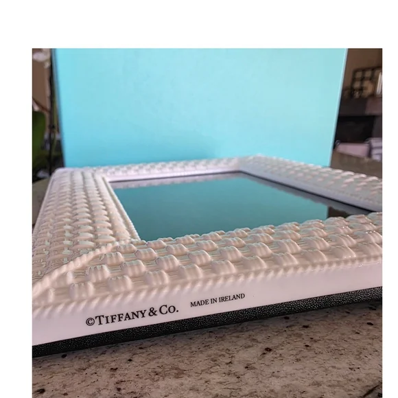 Tiffany & Co. Frame Weave Pattern White Bone China - Picture 3 of 8